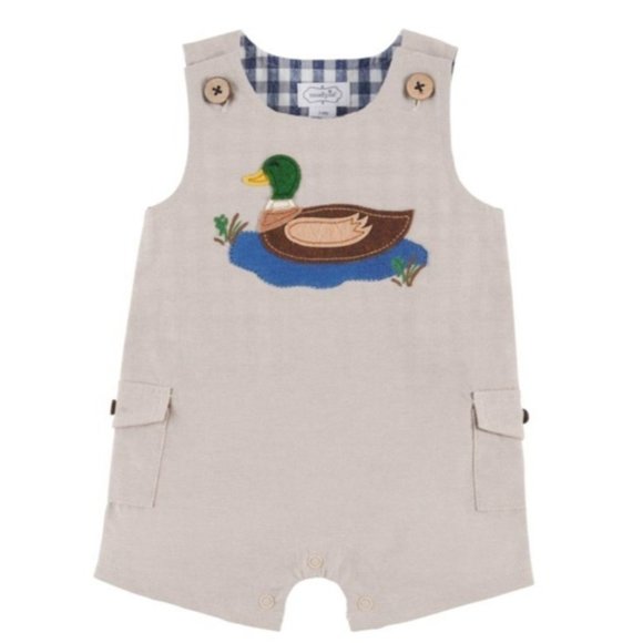 Mud Pie Mallard Duck Jon Jon romper 6-9m NWT - Picture 4 of 4